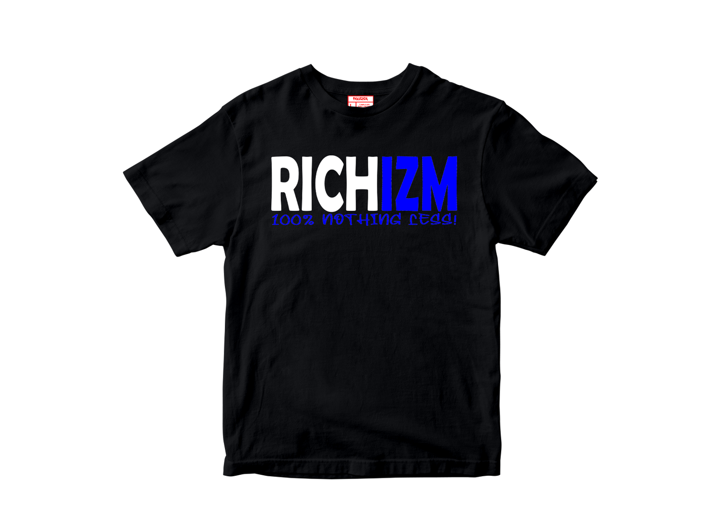RICHIZM “100% Nothing Less” Tee – (White/Blue)