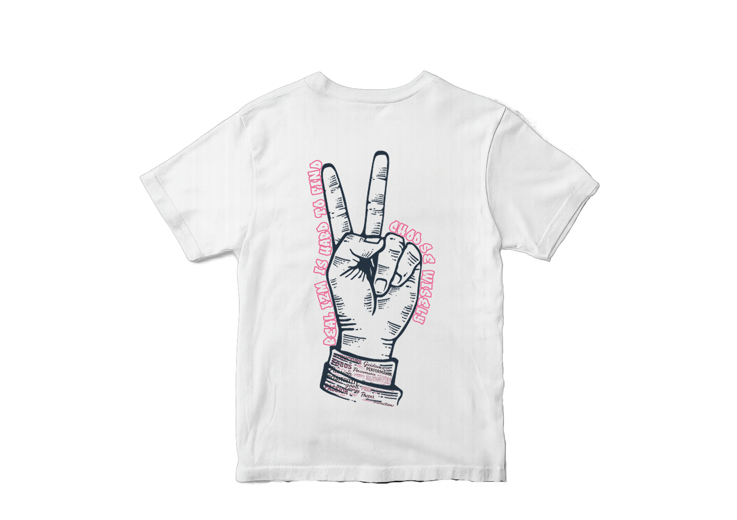 FIGUEHOA Motivation Fingers Peace Tee – White