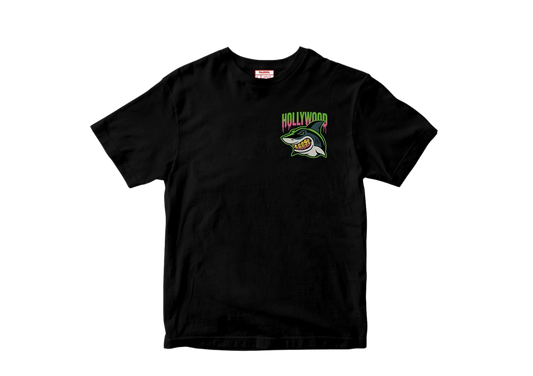 FIGUEHOA Hollywood Shark “Don’t Claim the Fame” Tee – Black