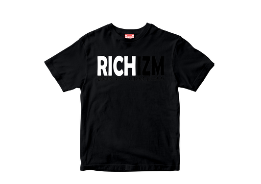 RICHIZM “100% Nothing Less” Tee – (White/Black)