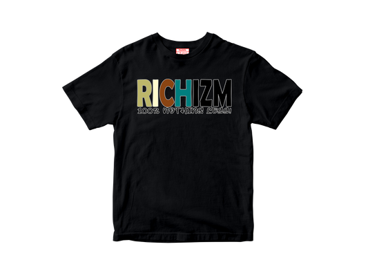 RICHIZM “100% Nothing Less” Tee – (Earth Tone Mix)