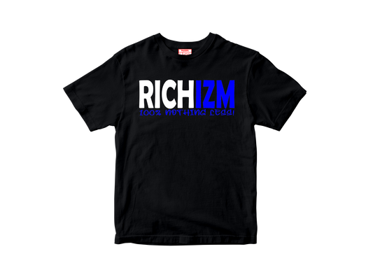 RICHIZM “100% Nothing Less” Tee – (White/Blue)