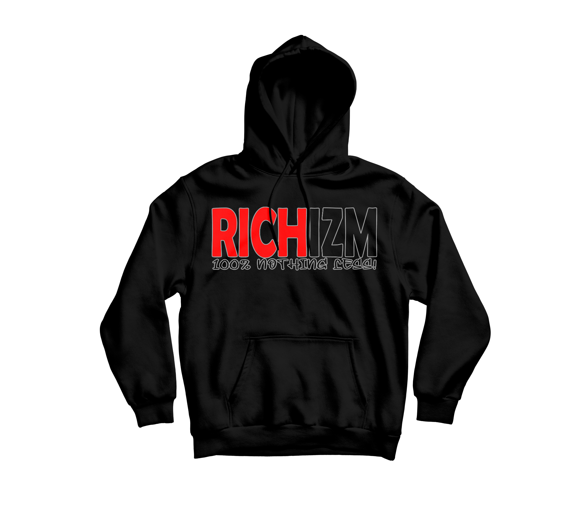 RICHIZM Red Black Grey Hoodie