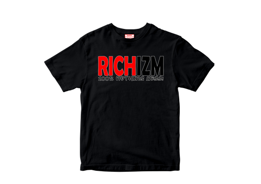 RICHIZM “100% Nothing Less” Tee (Red/Black)